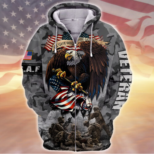 AIR FORCE - NTD-1110-AF-01 Premium Microfleece Zip Hoodie