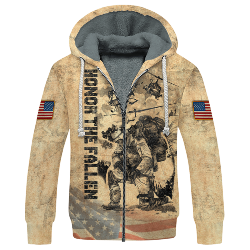 VETERAN NV-VTR-33 Premium Heavy Fleece Zip Hoodie