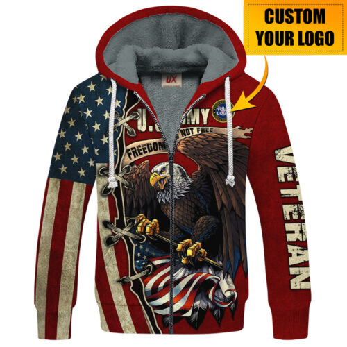 VETERAN HBLVTR53 Premium Heavy Fleece Zip Hoodie