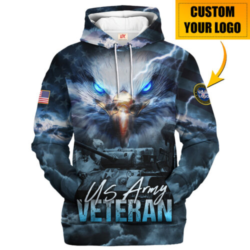 VETERAN HBLVTR58 Premium Microfleece Hoodie