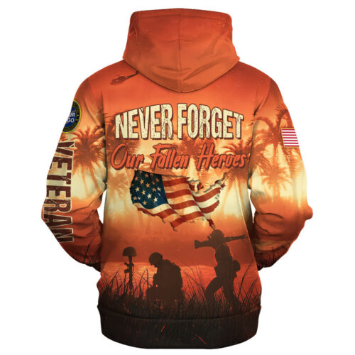 VETERAN HBLVTR59 Premium Microfleece Hoodie