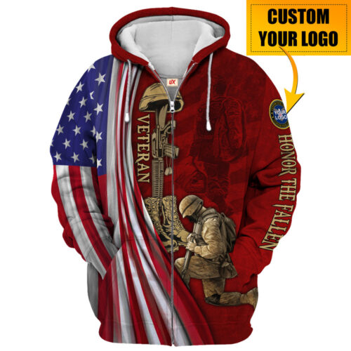 VETERAN HBLVTR60 Premium Microfleece Zip Hoodie