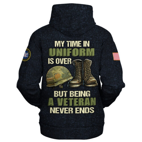 VETERAN HBLVTR40 Premium Microfleece Zip Hoodie