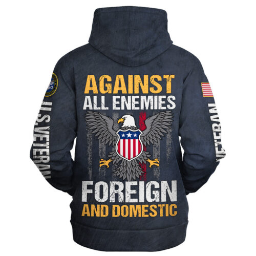 VETERAN HBLVTR42 Premium Microfleece Zip Hoodie