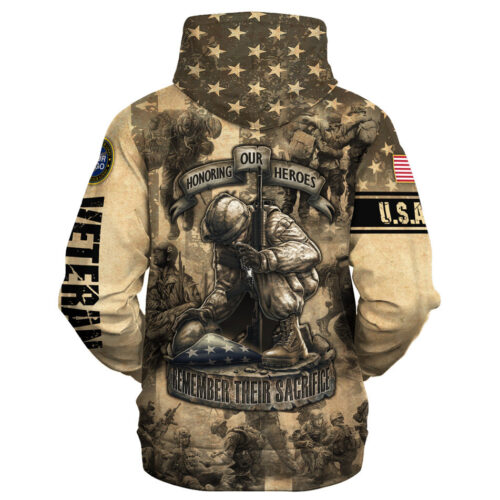 VETERAN HBLVTR66 Premium Microfleece Hoodie