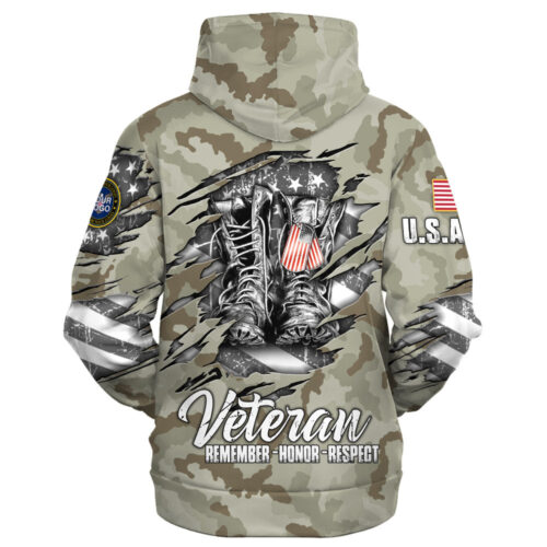 VETERAN HBLVTR68 Premium Microfleece Hoodie