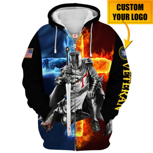 VETERAN UXVET03 Premium Microfleece Zip Hoodie