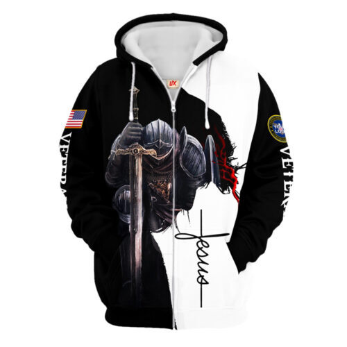 VETERAN UXVET04 Premium Microfleece Zip Hoodie