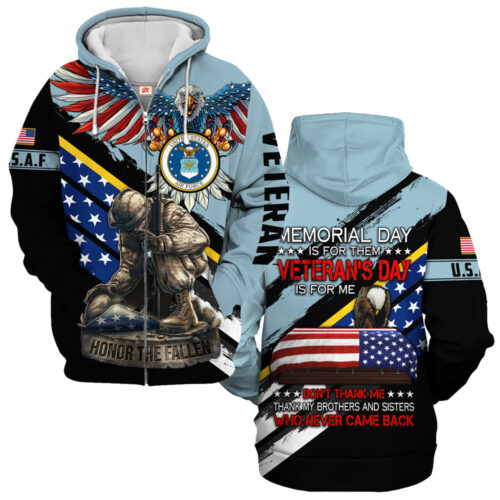 VETERAN UXVET53A-VTR Premium Heavy Fleece Zip Hoodie