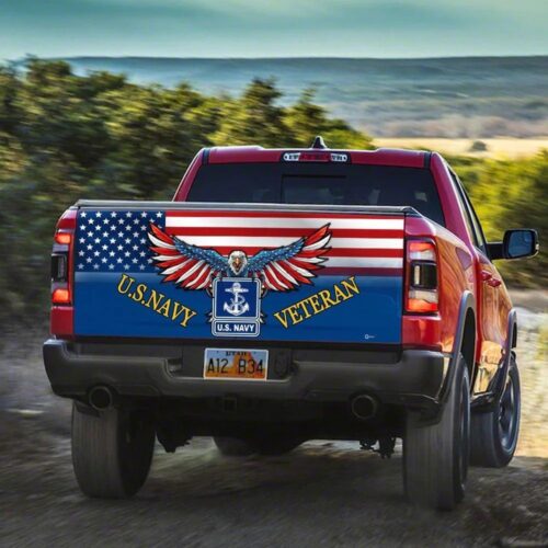 U.S. Navy Veteran Truck Tailgate Decal Sticker Wrap Car Accessories