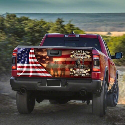 Veteran, All Gave Some Some Gave All Truck Tailgate Decal Sticker Wrap Car Accessories