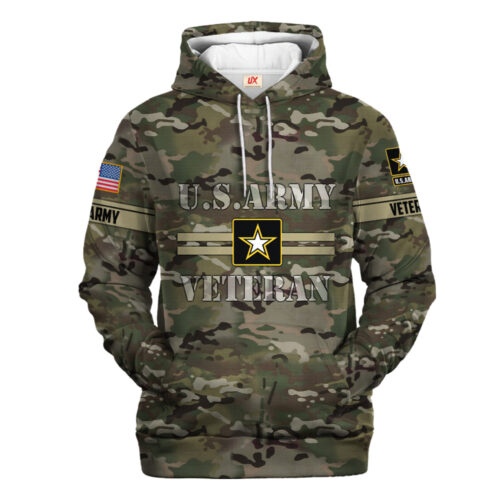 VETERAN UXVET21-AM Premium Microfleece Hoodie