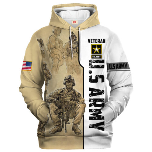 VETERAN UXVET22-AM Premium Microfleece Hoodie