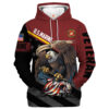 VETERAN UXVTR04-CR Premium Microfleece Hoodie