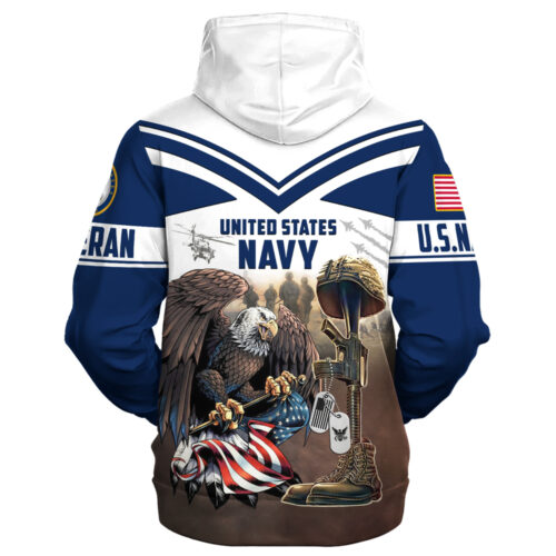 VETERAN UXVET28-NV Premium Heavy Fleece Zip Hoodie