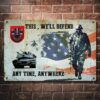 Us Army 11Th Armored Cavalry Regiment Metal Sign