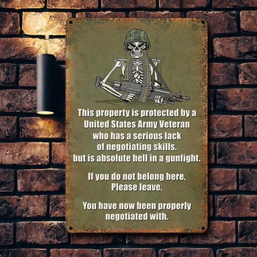 Veteran Printed Metal Sign