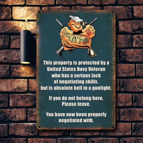 US Navy Submarine Metal Sign