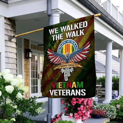 Vietnam Veteran We Walked The Walk Proud Server For Veteran Vietnam Veteran Flag