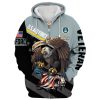 VETERAN UXVET16-MC Premium Microfleece Zip Hoodie