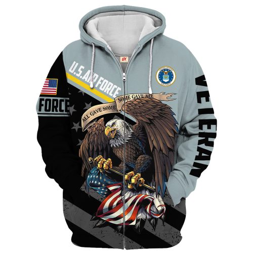 VETERAN UXVET16-AF Premium Microfleece Zip Hoodie