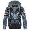 VETERAN UXVET27-VN Premium Heavy Fleece Zip Hoodie