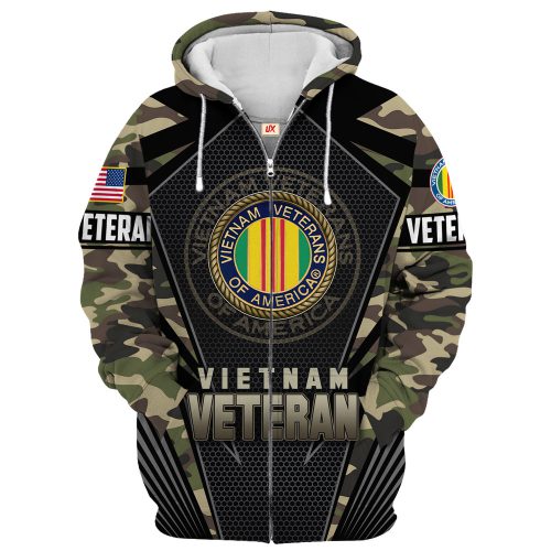 VETERAN UXVET27-VN Premium Microfleece Zip Hoodie