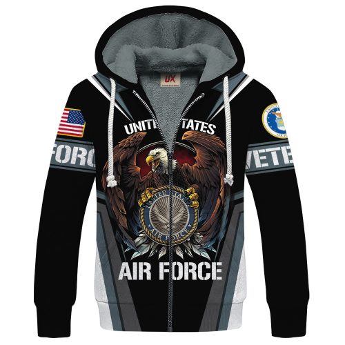 VETERAN UXVET23-AF Premium Heavy Fleece Zip Hoodie