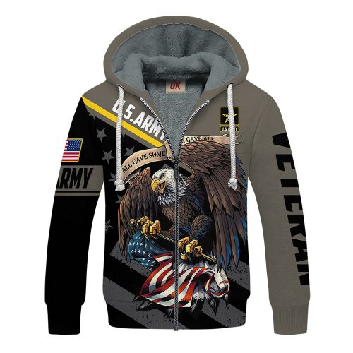 VETERAN UXVET16-AM Premium Heavy Fleece Zip Hoodie