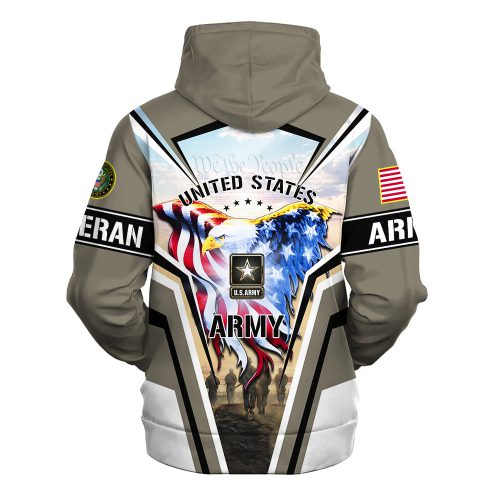 VETERAN UXVET33-AM Premium Heavy Fleece Zip Hoodie