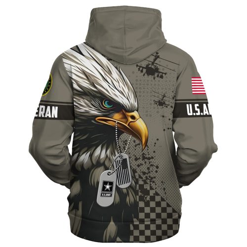 VETERAN UXVET18-AM Premium Microfleece Zip Hoodie