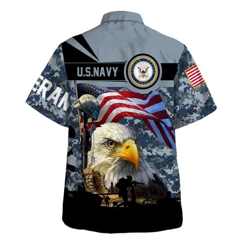 VETERAN UXVET29-NV Premium Hawaiian Shirt