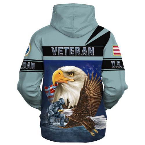 VETERAN UXVET31-AF Premium Microfleece Zip Hoodie