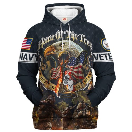 VETERAN UXVET39-NV Premium Microfleece Hoodie