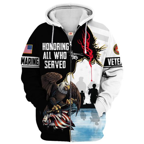 VETERAN UXVET69-MC Premium Microfleece Zip Hoodie