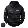 New Release! E3-2NDC Personalized Gift U.S. Air Force Tactical Quarter Zip Hoodie BLVTR140624A01AF3