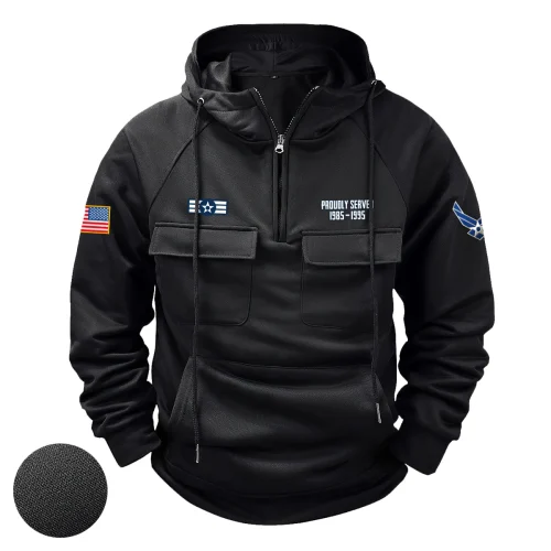 New Release! E4-1STC Personalized Gift U.S. Air Force Tactical Quarter Zip Hoodie BLVTR140624A01AF5