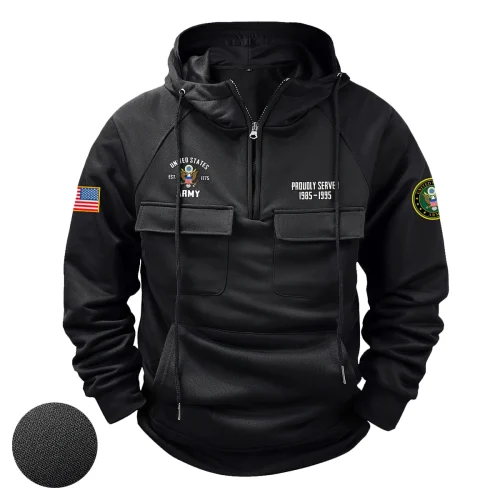 New Release! Personalized Gift U.S. Army Tactical Quarter Zip Hoodie BLVTR140624A02AM