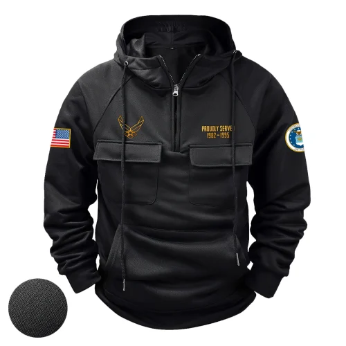 New Release! Personalized Gift U.S. Army Tactical Quarter Zip Hoodie BLVTR240524A03AM