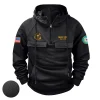 New Release! Personalized Gift Vietnam Veteran U.S. Marine Corps Tactical Quarter Zip Hoodie BLVTR230524A03MC