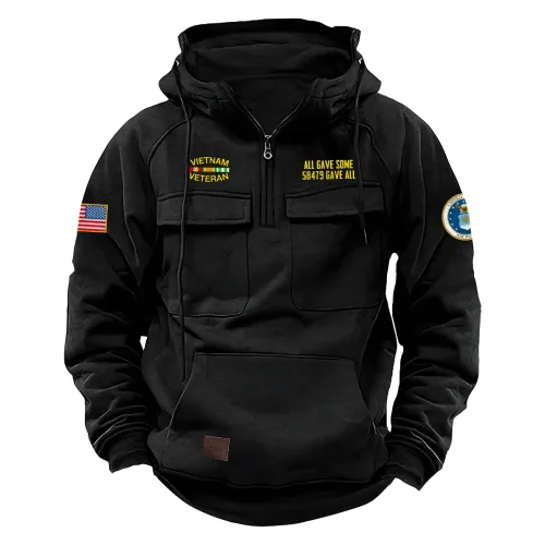 New Release! E2-AMN Personalized Gift U.S. Air Force Tactical Quarter Zip Hoodie BLVTR140624A01AF2