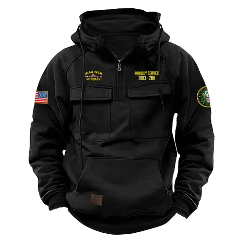 New Release! Personalized Gift U.S. Marine Corps Tactical Quarter Zip Hoodie BLVTR220524A01MC