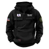 New Release! Personalized Gift U.S. Coast Guard Tactical Quarter Zip Hoodie BLVTR240524A01CG