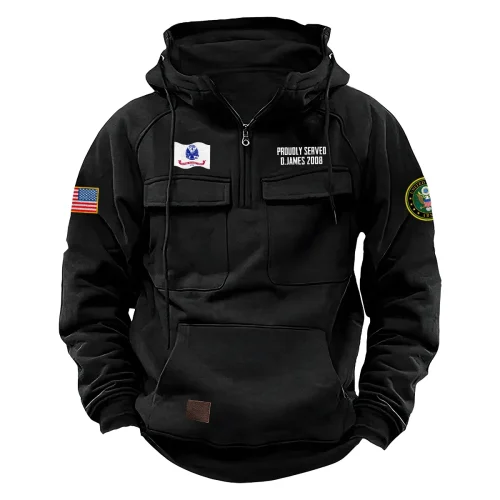 New Release! Personalized Gift U.S. Army Tactical Quarter Zip Hoodie BLVTR240524A03AM