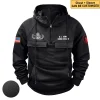 Desert Storm War Veteran Personalized Gift Explosive Ordnance Disposal Tactical Quarter Zip Hoodie