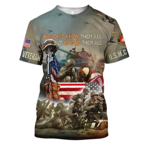 New Release U.S. Marine Corps Veterans Premium T-Shirt All Over Prints Gift Loves HBLVTR060424A02MC