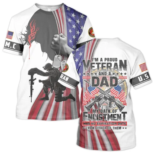 New Release Father Day U.S. Marine Corps Veterans Premium T-Shirt All Over Prints Gift Loves BLVTR240424A01MCTS