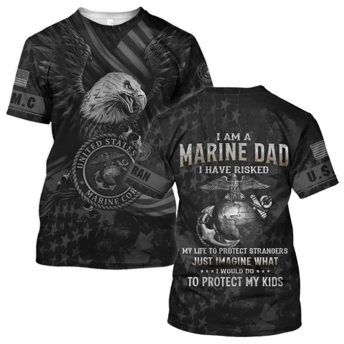 New Release Father Day U.S. Marine Corps Veterans Premium T-Shirt All Over Prints Gift Loves BLVTR250424A01MCTS