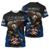 New Release U.S. Marine Corps Veterans Premium T-Shirt All Over Prints Gift Loves HBLVTR030424A01MC