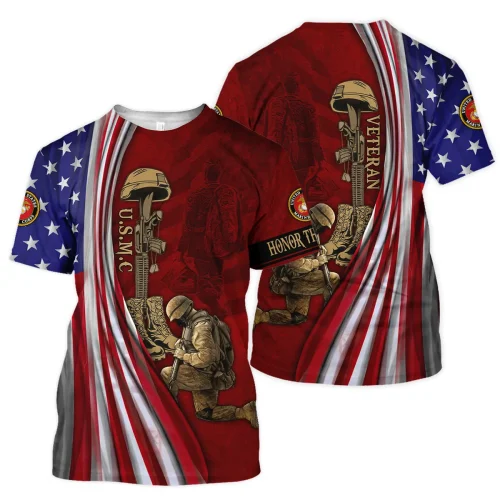 New Release U.S. Marine Corps Veterans Premium T-Shirt All Over Prints Gift Loves HBLVTR040424A02MC